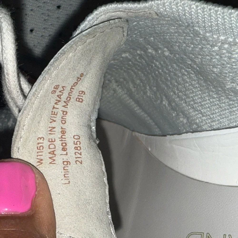 Cole Haan Cream and Pink Sneakers with Breathable Design